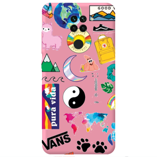 Xiaomi Redmi Note 9 Vans Pink Colored Silicone TPU Θήκη