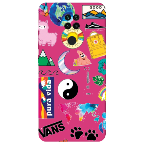 Xiaomi Redmi Note 9 Vans Fuchsia Colored Silicone TPU Θήκη