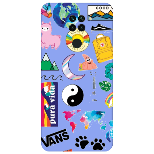 Xiaomi Redmi Note 9 Vans Light Purple Colored Silicone TPU Θήκη