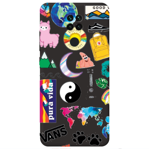 Xiaomi Redmi Note 9 Vans Black Colored Silicone TPU Θήκη