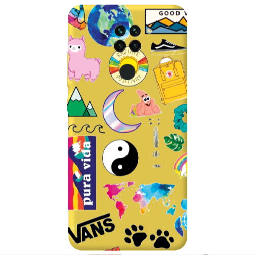 Xiaomi Redmi Note 9 Vans Yellow Colored Silicone TPU Θήκη