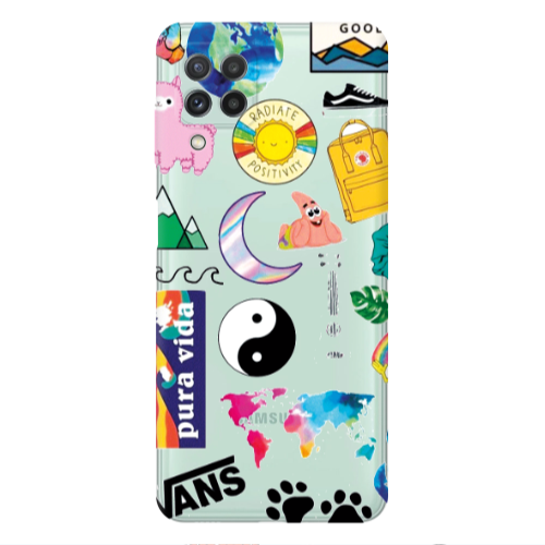 Samsung A22 4G Vans Transparent Silicone TPU Θήκη