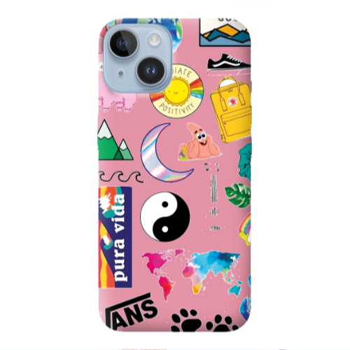 Apple iPhone 14  Vans Pink Colored Silicone TPU Θήκη