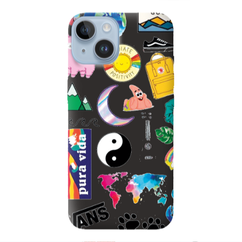 Apple iPhone 14  Vans Black Colored Silicone TPU Θήκη