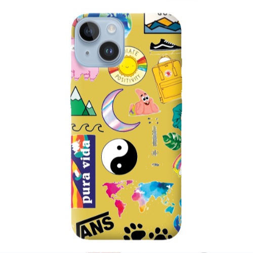 Apple iPhone 14 Plus Vans Yellow Colored Silicone TPU Θήκη