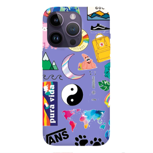 Apple iPhone 14 Pro  Vans Purple Colored Silicone TPU Θήκη
