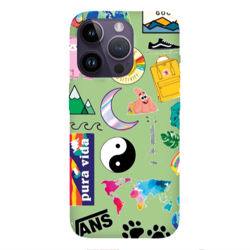 Apple iPhone 14 Pro Max Vans Light Green Colored Silicone TPU Θήκη
