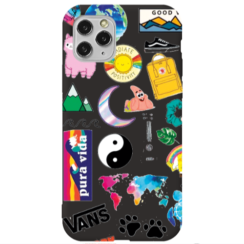 Apple iPhone 11 Pro Max Vans Black Colored Silicone TPU Θήκη