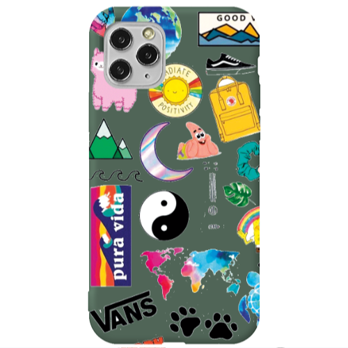 Apple iPhone 11 Pro Max Vans Dark Green Colored Silicone TPU Θήκη