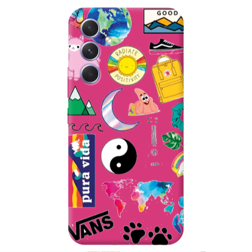 Samsung A54 Vans Fuchsia Colored Silicone TPU Θήκη