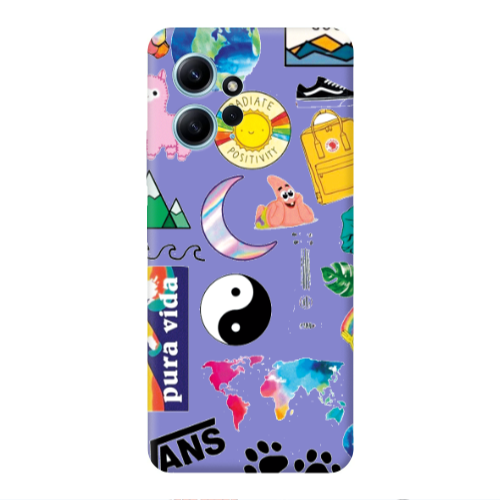 Xiaomi Redmi Note 12 4G Vans Purple Colored Silicone TPU Θήκη