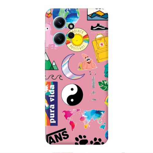 Xiaomi Redmi Note 12 4G Vans Pink Colored Silicone TPU Θήκη