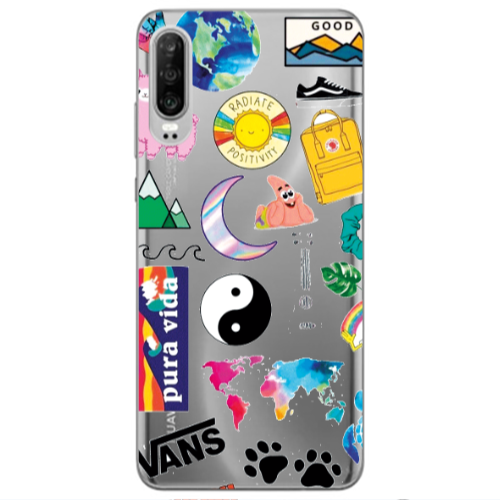 Huawei P30 Vans Transparent Silicone TPU Θήκη