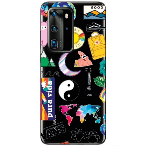 Huawei P40 Pro Vans Transparent Silicone TPU Θήκη