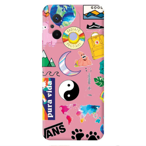 Xiaomi Redmi 12C Vans Pink Colored Silicone TPU Θήκη