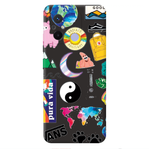 Xiaomi Redmi 12C Vans Black Colored Silicone TPU Θήκη