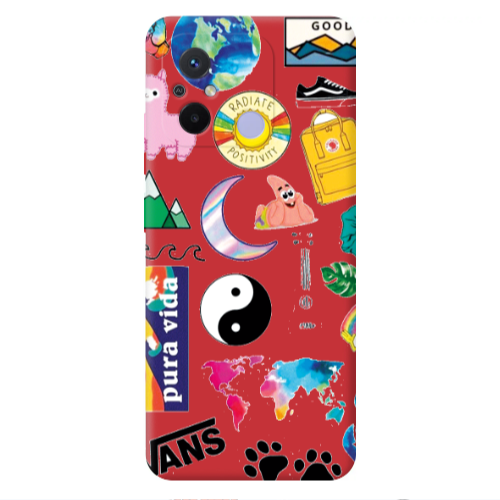 Xiaomi Redmi 12C Vans Red Colored Silicone TPU Θήκη