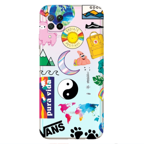 Huawei P40 Lite Vans Transparent Silicone TPU Θήκη