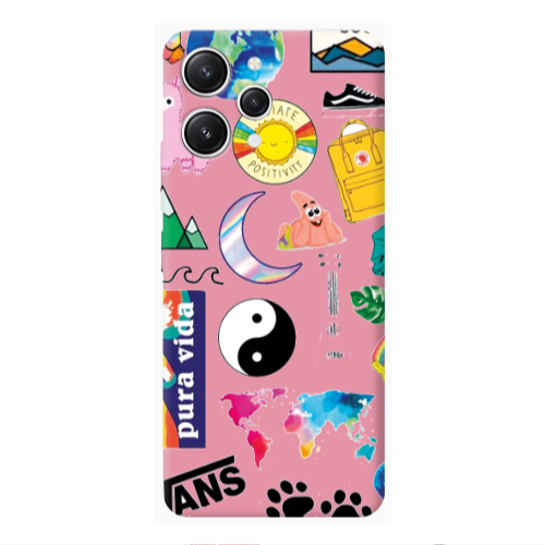 Xiaomi Redmi 12 Vans Pink Colored Silicone TPU Θήκη