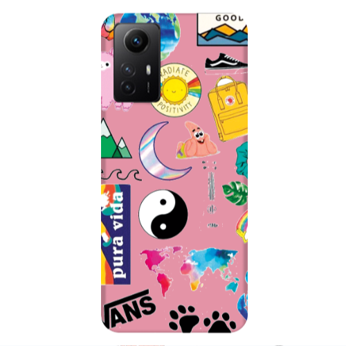 Xiaomi Redmi Note 12s Vans Pink Colored Silicone TPU Θήκη