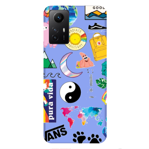 Xiaomi Redmi Note 12s Vans Light Purple Colored Silicone TPU Θήκη