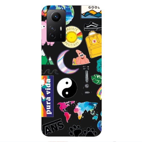 Xiaomi Redmi Note 12s Vans Black Colored Silicone TPU Θήκη