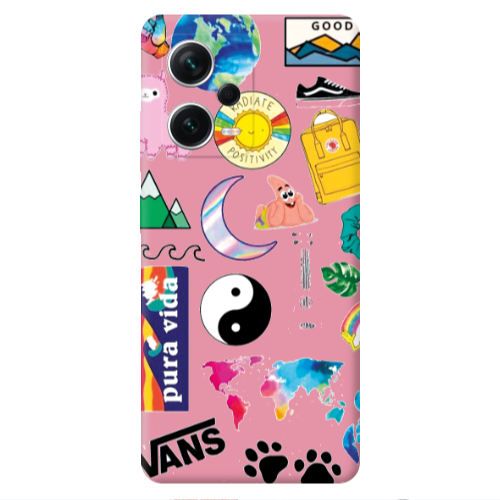Xiaomi Poco X5 Vans Pink Colored Silicone TPU Θήκη