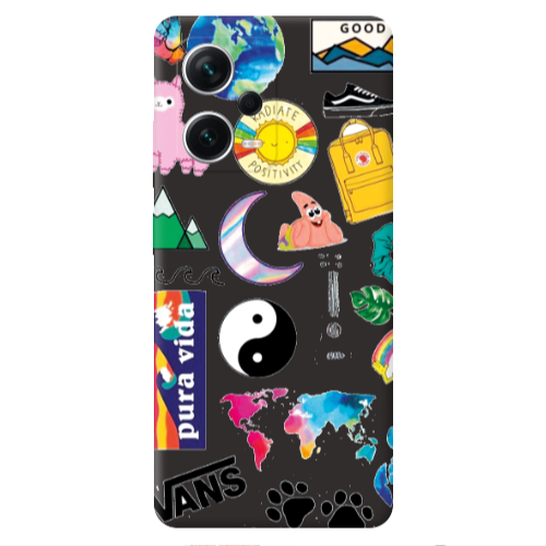 Xiaomi Poco X5 Vans Black Colored Silicone TPU Θήκη