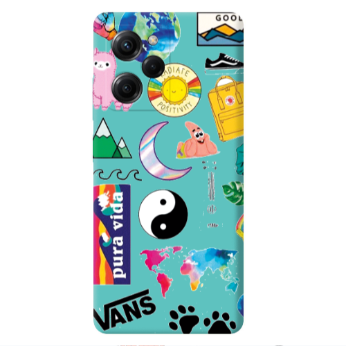 Xiaomi Poco X5 Pro Vans Turquoise Colored Silicone TPU Θήκη