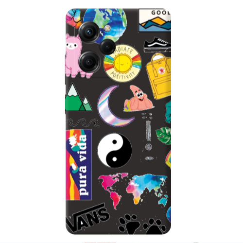 Xiaomi Poco X5 Pro Vans Black Colored Silicone TPU Θήκη