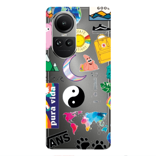 Oppo Reno10 5G Vans Transparent Silicone TPU Θήκη