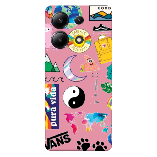 Xiaomi Redmi Note 13 4G Vans Pink Colored Silicone TPU Θήκη