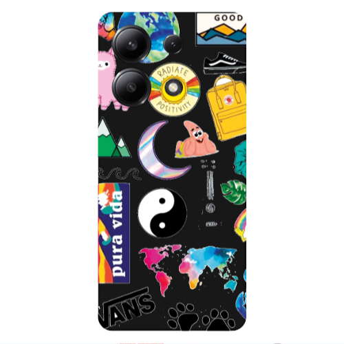 Xiaomi Redmi Note 13 4G Vans Black Colored Silicone TPU Θήκη