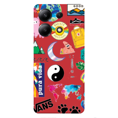 Xiaomi Redmi Note 13 4G Vans Red Colored Silicone TPU Θήκη