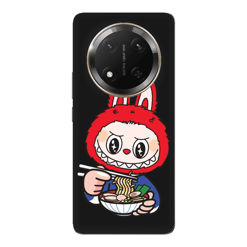 Honor Magic 7 Lite Labubu 1 Black Colored Silicone TPU Θήκη