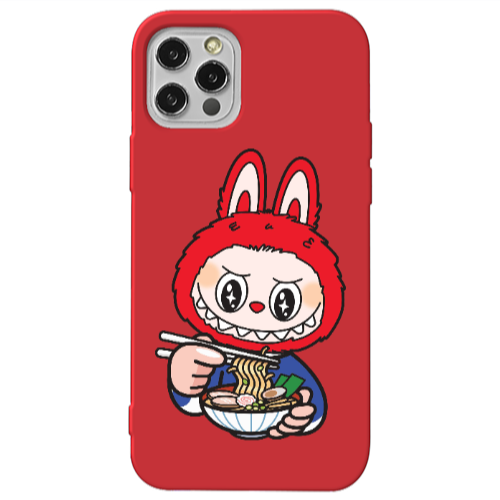 Apple iPhone 13 Pro Labubu 1 Red Colored Silicone TPU Θήκη