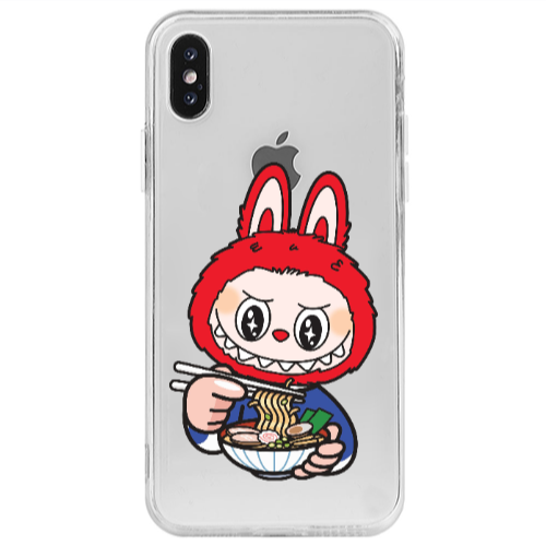 Apple iPhone Xs Max Labubu 1 Transparent Silicone TPU Θήκη