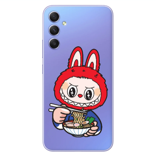 Samsung A34 Labubu 1 Transparent Silicone TPU Θήκη