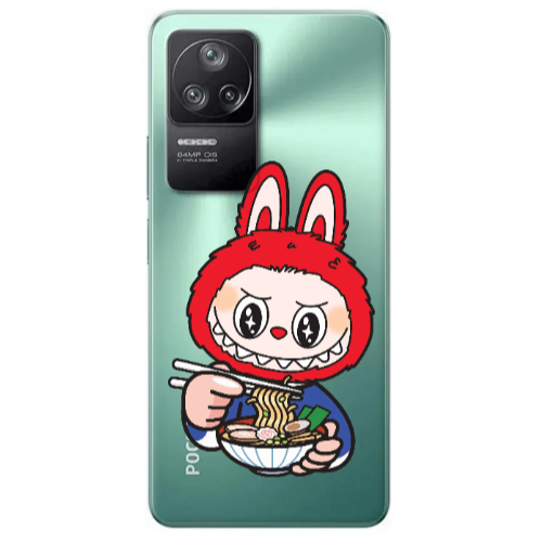 Xiaomi Poco F4 Labubu 1 Transparent Silicone TPU Θήκη