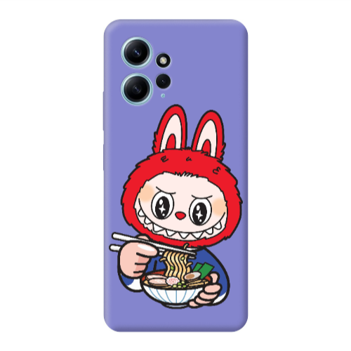 Xiaomi Redmi Note 12 4G Labubu 1 Purple Colored Silicone TPU Θήκη
