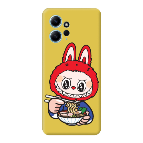 Xiaomi Redmi Note 12 4G Labubu 1 Yellow Colored Silicone TPU Θήκη