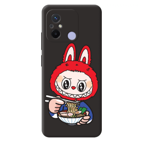 Xiaomi Redmi 12C Labubu 1 Black Colored Silicone TPU Θήκη