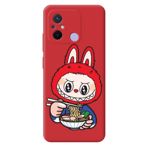 Xiaomi Redmi 12C Labubu 1 Red Colored Silicone TPU Θήκη