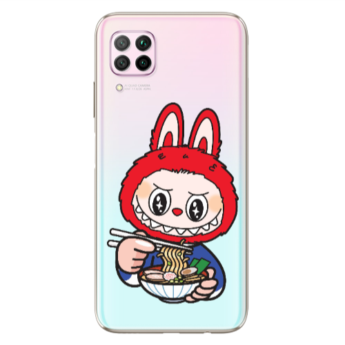 Huawei P40 Lite Labubu 1 Transparent Silicone TPU Θήκη