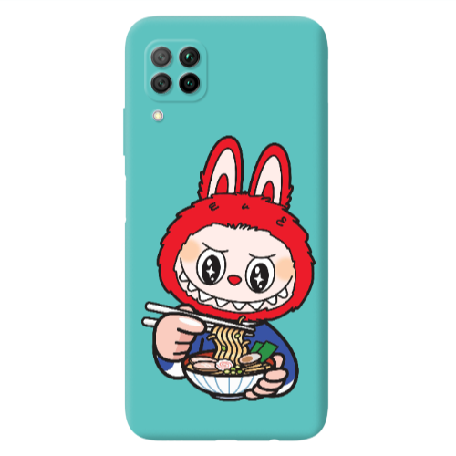 Huawei P40 Lite Labubu 1 Turquoise Colored Silicone TPU Θήκη