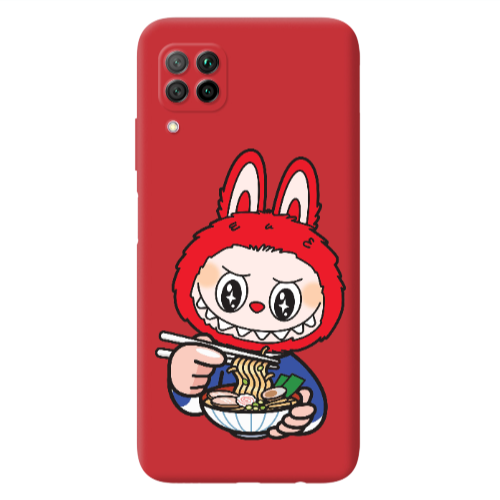 Huawei P40 Lite Labubu 1 Red Colored Silicone TPU Θήκη