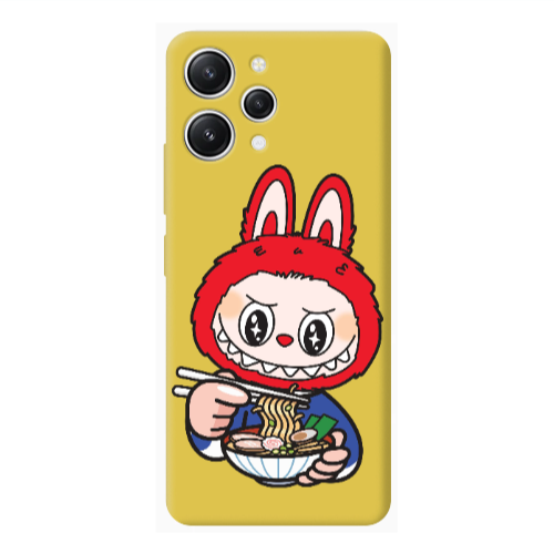 Xiaomi Redmi 12 Labubu 1 Yellow Colored Silicone TPU Θήκη