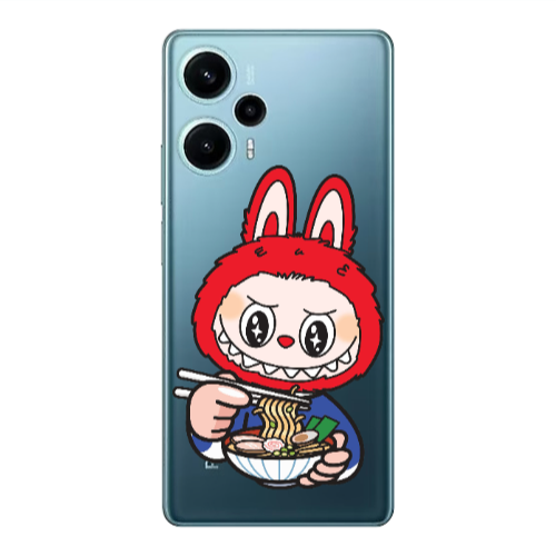 Xiaomi Poco F5 Labubu 1 Transparent Silicone TPU Θήκη