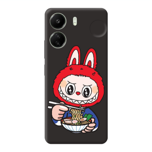 Xiaomi Redmi 13C Labubu 1 Black Colored Silicone TPU Θήκη