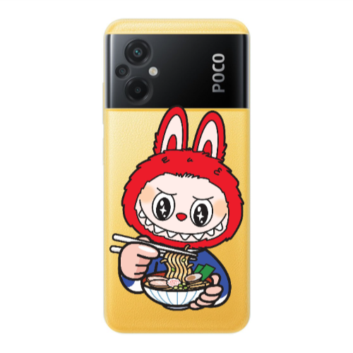 Xiaomi Poco M5 Labubu 1 Transparent Silicone TPU Θήκη